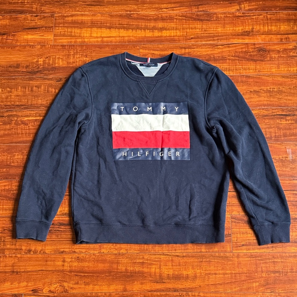 Tommy Hilfiger Men's Navy Crewneck Sweater